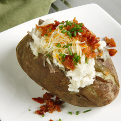 Baked Potato with Mushroom & Chicken